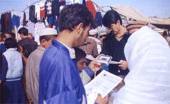 Members of RAWA selling their publications