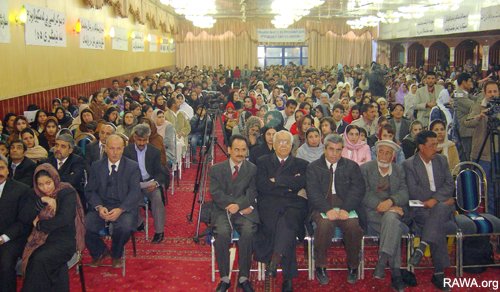 Over 1,500 women and men participated in the RAWA event in Kabul