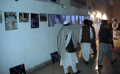 Photo exhibition from the crimes committed by the fundamentalists in Afghanistan. 