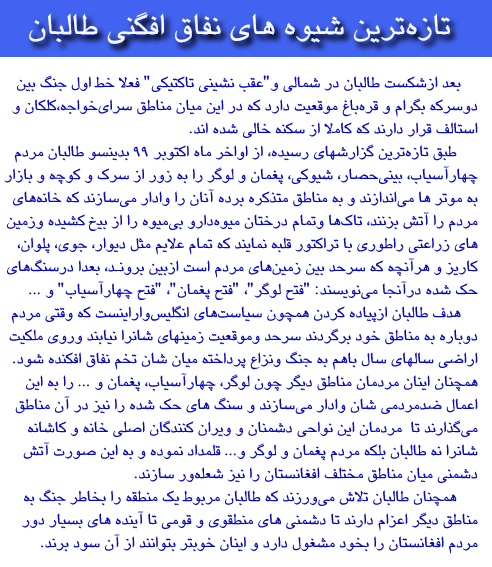 Report from Crimes of Taliban in Shamali