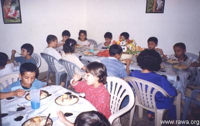 rawa orphanage rawalpindi orphans pakistan tables dining their