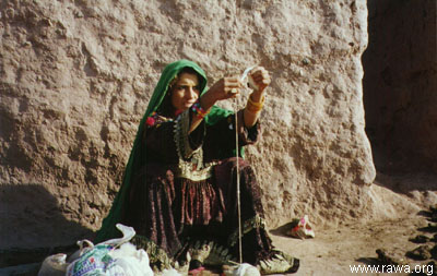 Some women make handicrafts for sell