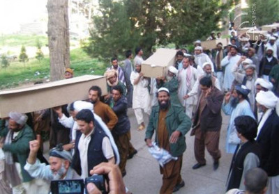 Afghans protest killing by Iranian forces