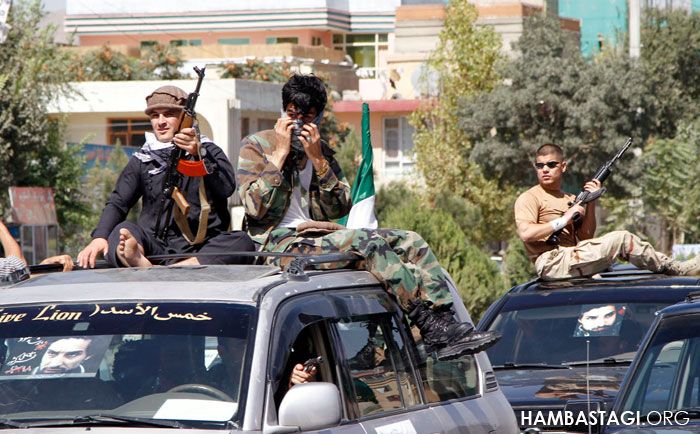 Shorae Nezar gunmen celebrating Ahmad Shah Massoud death anniversary September 2015