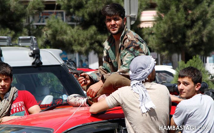 Shorae Nezar gunmen celebrating Ahmad Shah Massoud death anniversary September 2015