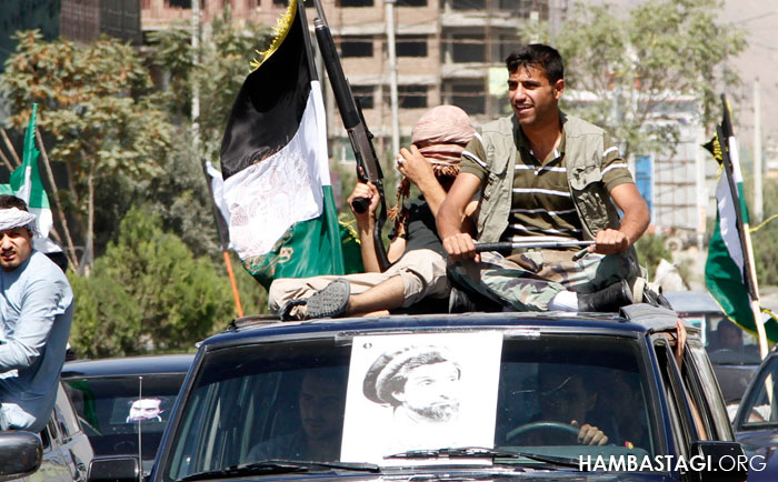 Shorae Nezar gunmen celebrating Ahmad Shah Massoud death anniversary September 2015