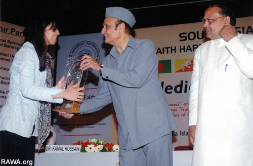 RAWA member receives award in India